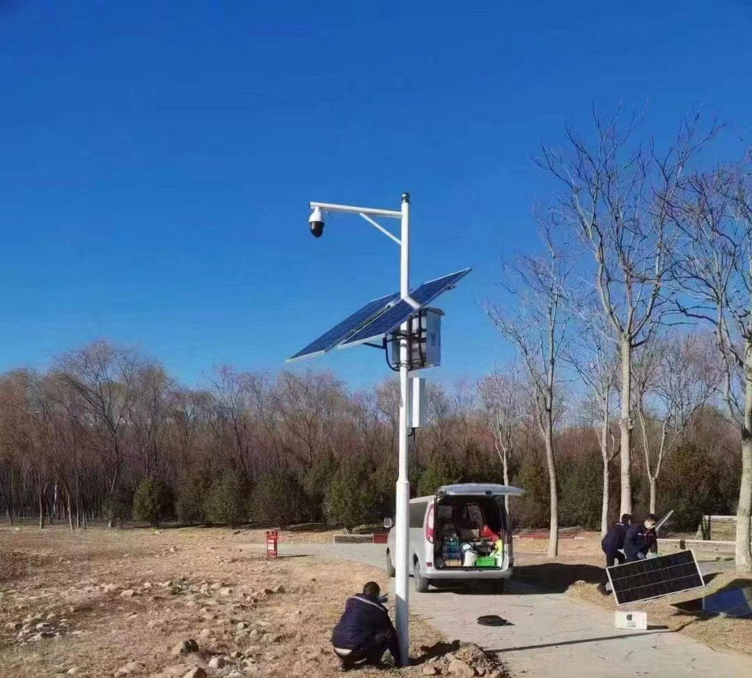  北京濕地公園太陽能供電無線遠程監控安裝